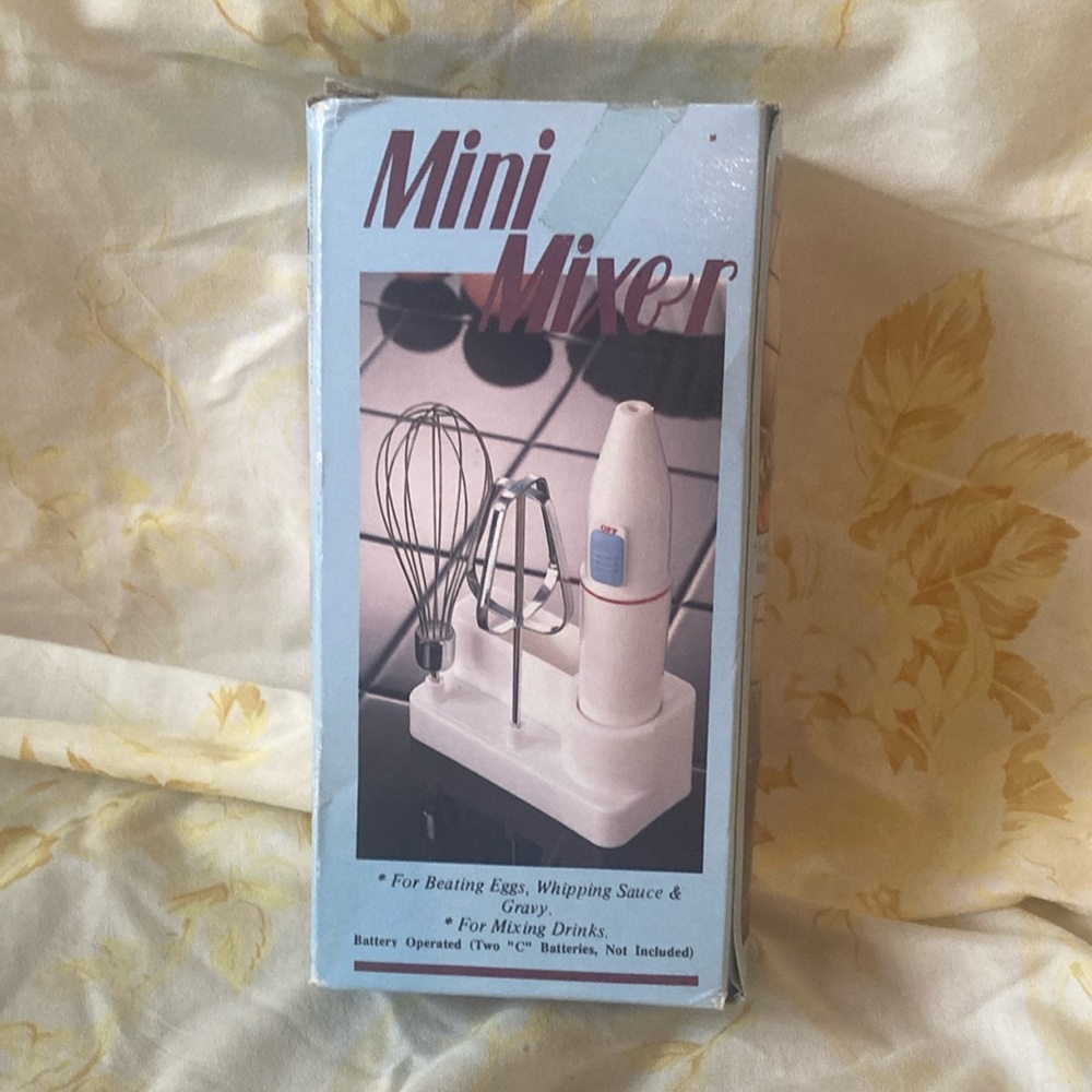 Vintage 1994 Mini Mixer with Attachments